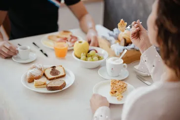 Frühstückszeit im Hotel La Montanara