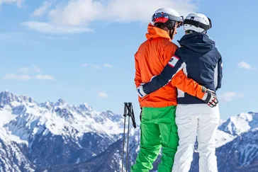 Coppia sci ski center latemar